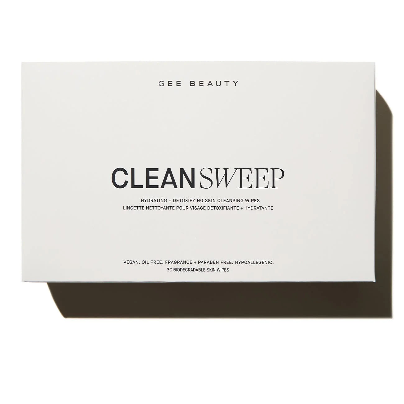 Gee Beauty Clean Sweep product packaging on a white background